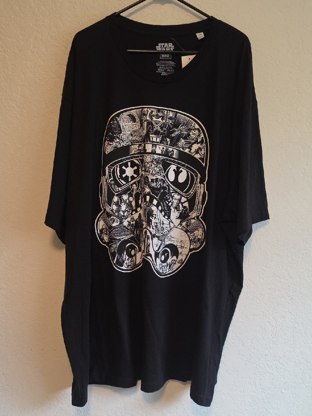 Star Wars Black T-Shirt with White Stormtrooper Montage
